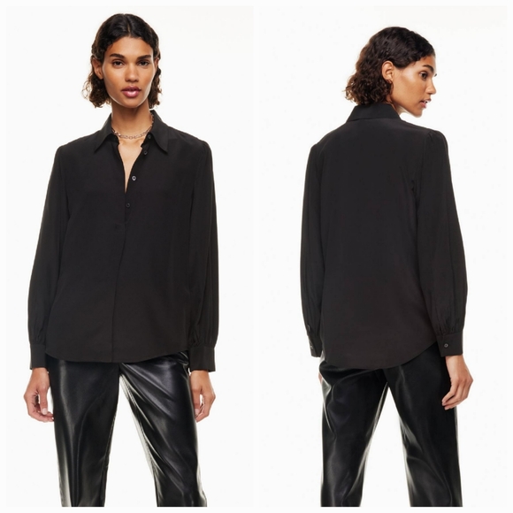 Aritzia Babaton Finta Silk Shirt Size XS - Picture 1 of 16